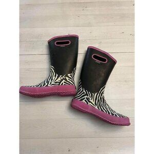 bogs girls zebra print rainboots size 5